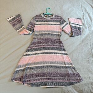 Kids Size 7/8 Multicolor Striped Casual Dress
